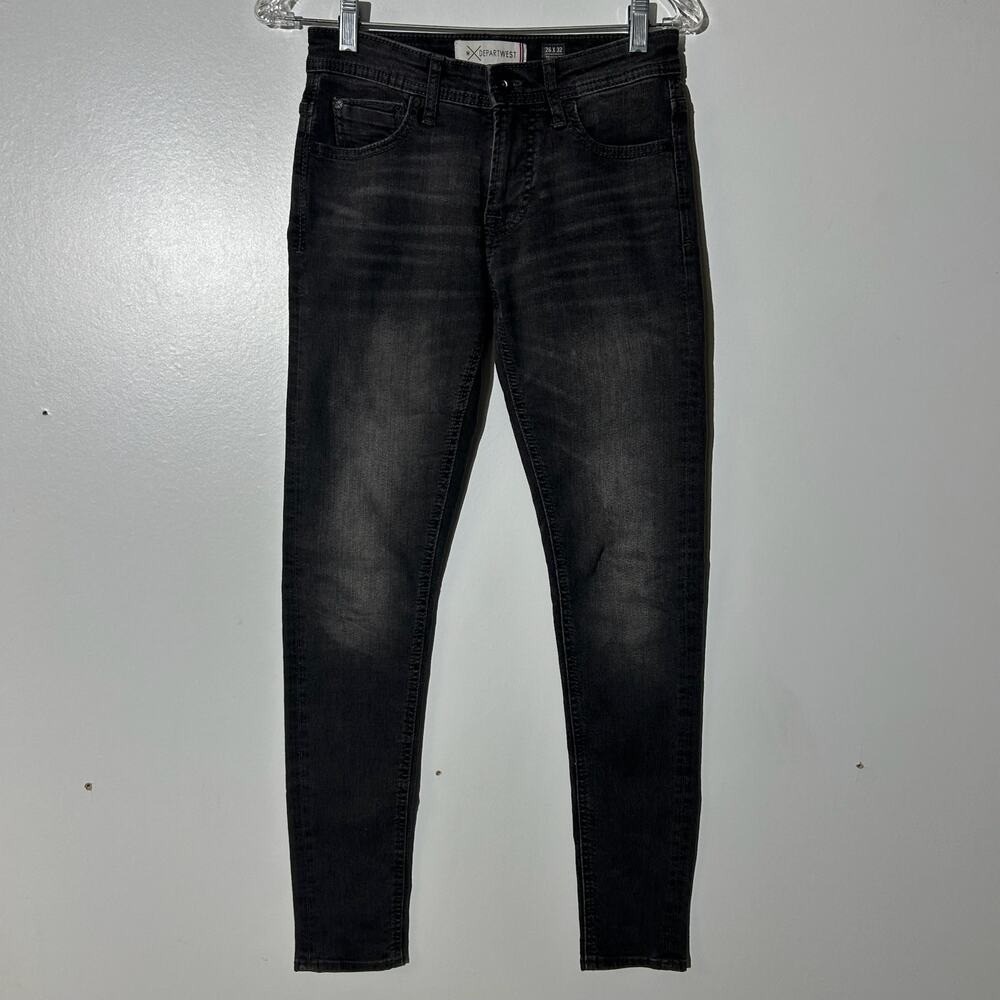 Departwest‎ Trouper Skinny Jeans Mens 26x32 Faded Black Stretch Denim DDPV132